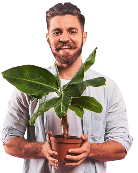 A person with plant