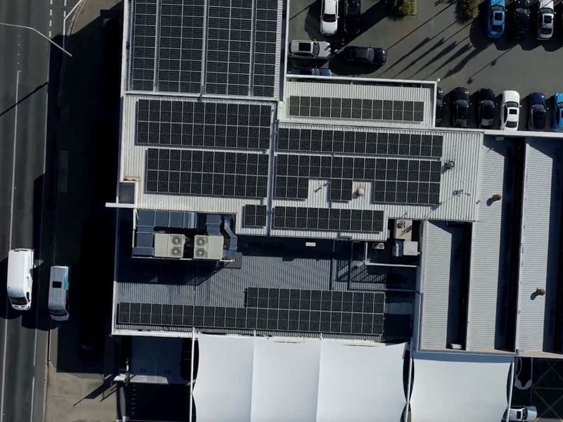 Solar panels on a roof
