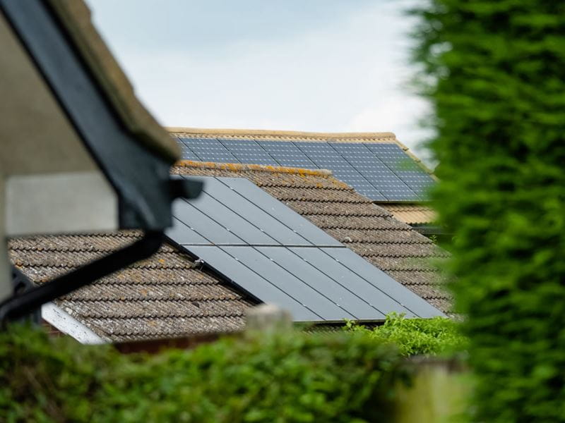 Solar powered house roof
