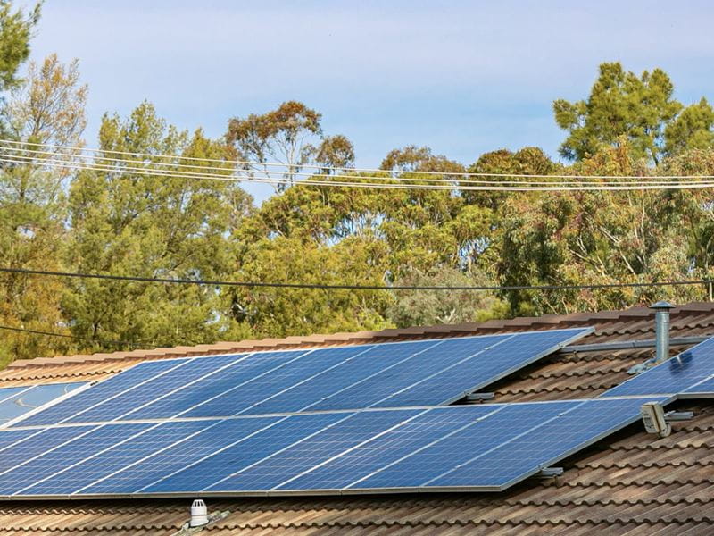 Solar powered house roof