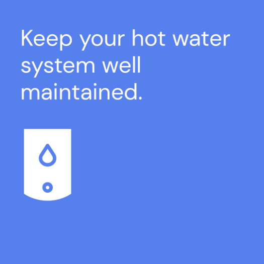 Keep your hot water system well maintained.