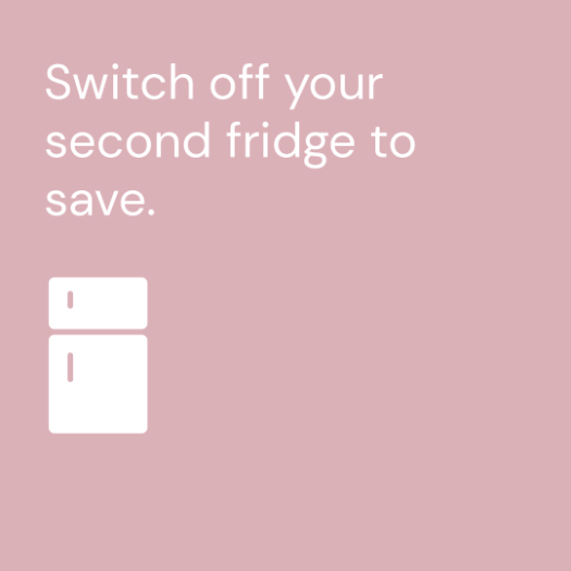 Switch off your second fridge to save.