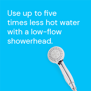 An ActewAGL Energy Saving Tip using low - flow showerheads