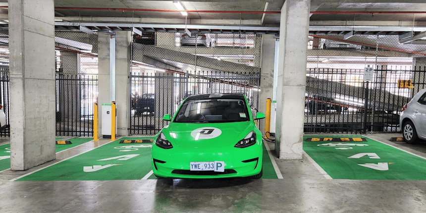 EV charger installed at Sentinel Apartments, Swanson Court in Belconnen.