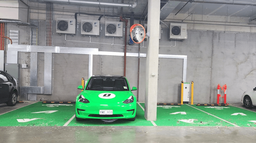 Public EV charger installed at Kingsborough Village, 10 Parbery Street in Kingston.