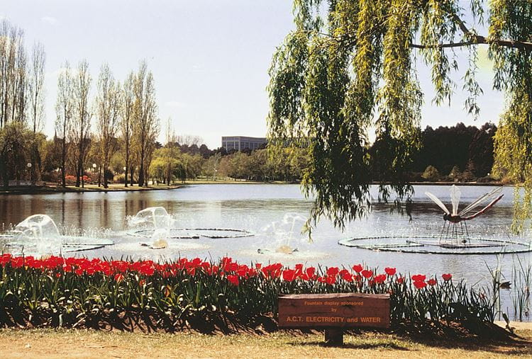ACTEW water sculpture at Floriade